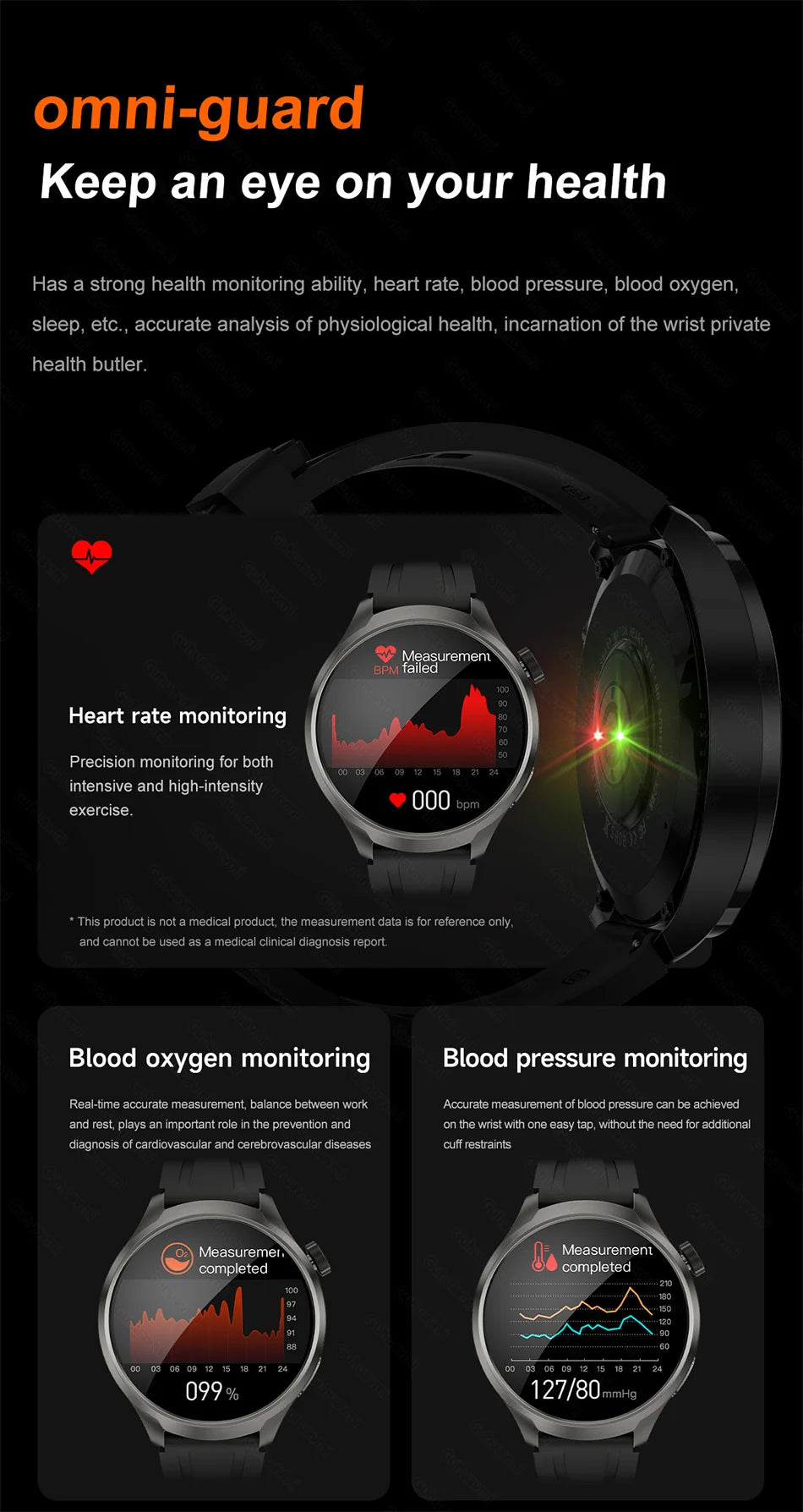 GPS Sports Smartwatch Men AMOLED Screen Compass Altimeter Heart rate BP NFC Bluetooth Call Smart Watch For Men - Compatible With HUAWEI IOS