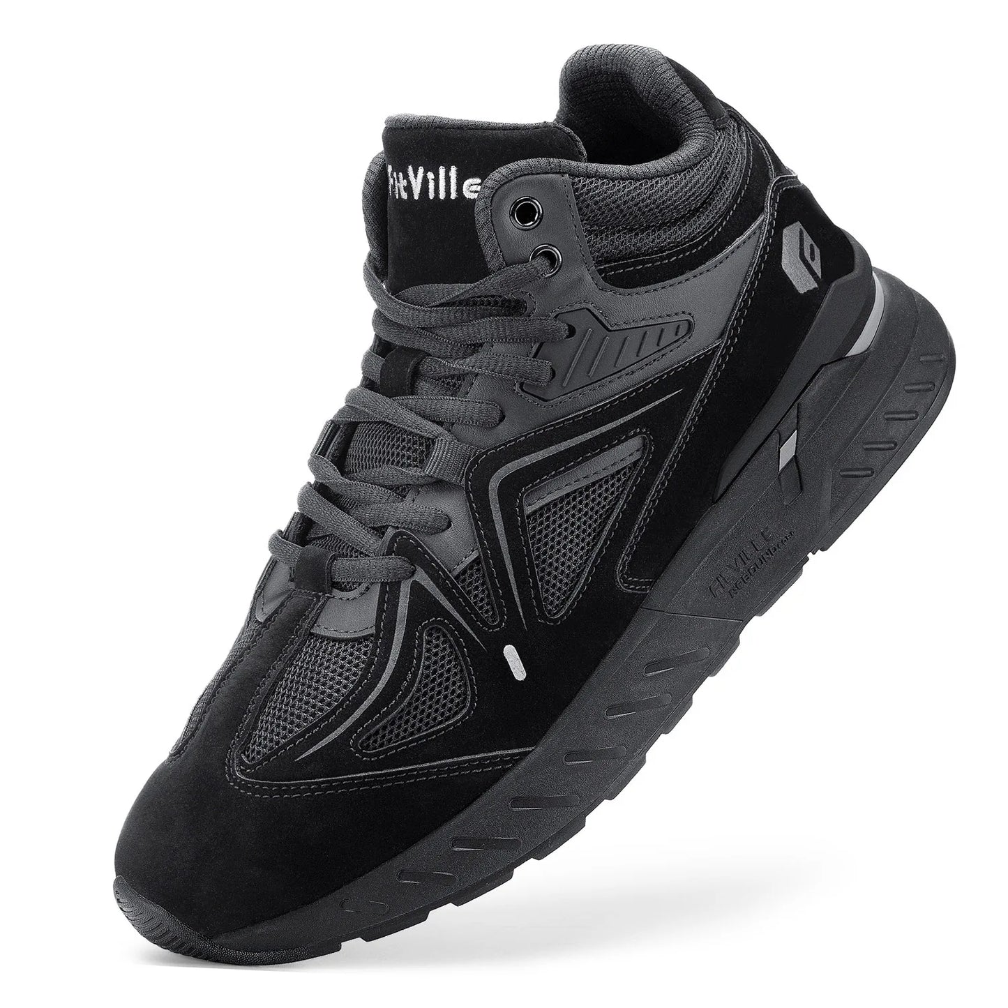 Men's High-Top Basketball Shoes Widened Lightweight Casual Sneakers Breathable For Swollen Feet Pain Relieve