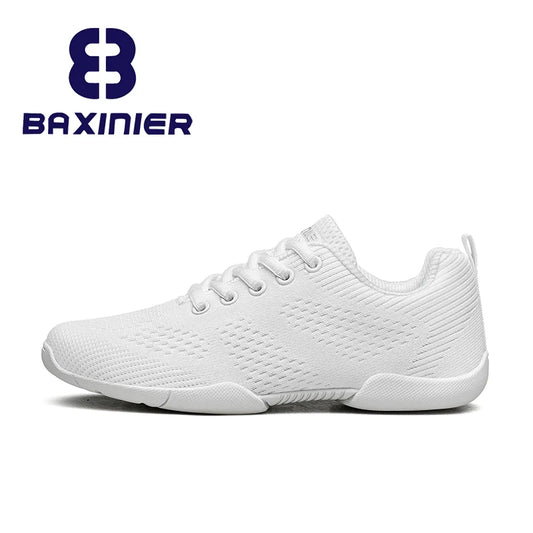 White Cheerleading Dancing Sneakers for Youth Girls Lightweight Perfect for Athletic Training Tennis Walking and Cheer