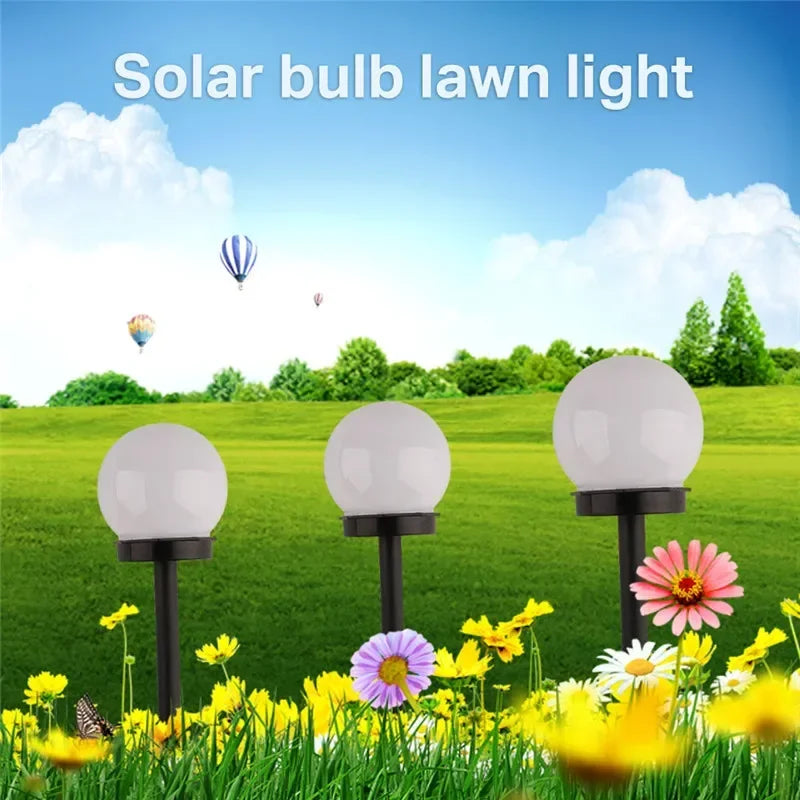 1/3/9PC Solar Powered LED Bulb Lamp Energy Light Waterproof Outdoor Garden Light Street Solar Panel Ball Lights Lawn Yard Lamp