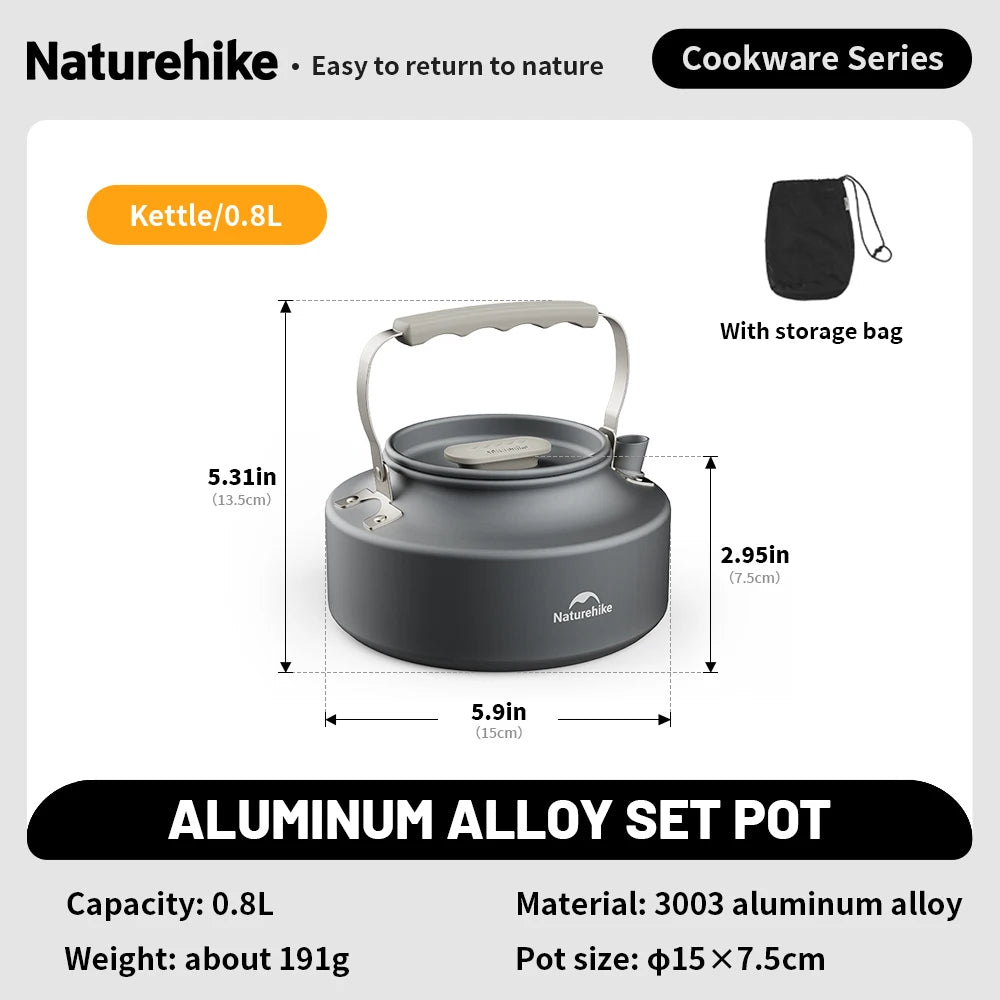 Portable Camping Cookware Set Outdoor Frying Pan Kettle Collapsible Picnic Tableware Kitchenware Furniture