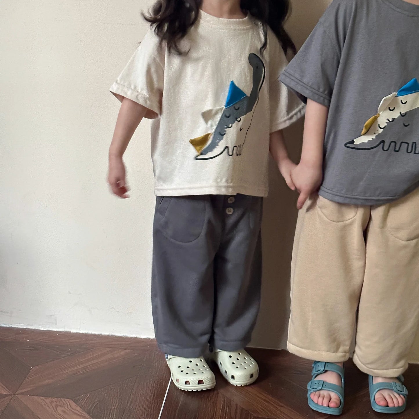 Kids Clothes Boys Dinosaur T-Shirts Summer Girls Tee Cotton Boys Half Sleeve Shirt 2-7Y Unisex