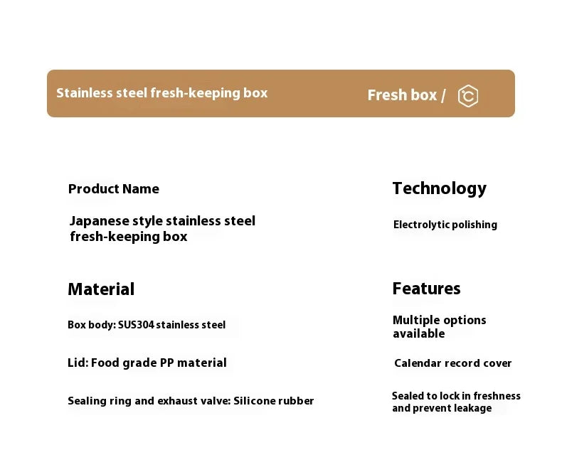 304 SS Airtight Leakproof Containers, BPA-Free - Fridge/Freezer/Microwave Safe, Stackable - Home/Kitchen Lunch Box Fruits/Meals