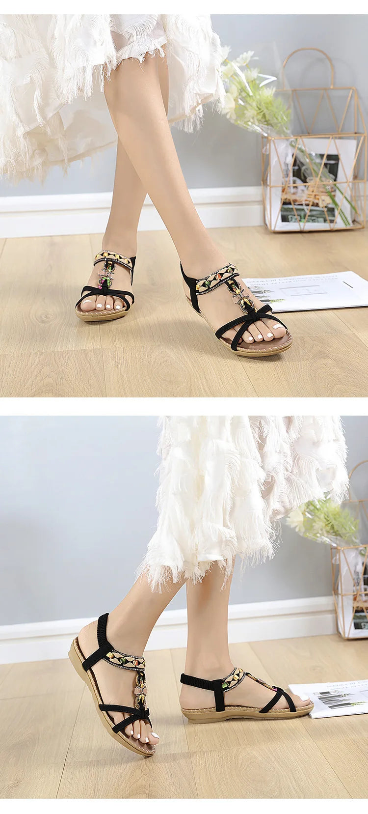 Sandals Shoes Women Summer Fashion Casual Ladies Shoes Party Women's Sandals Beach Flat Sandal Women Footwear Female