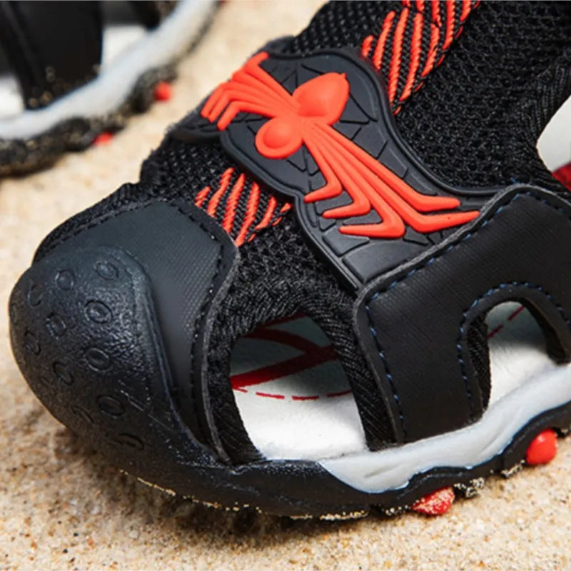 Boys Sandals Summer Kids Beach Shoes Children Shoes Cartoon Spiderman Boys Shoes Baby Sandals Soft Toddler Kids Sandals