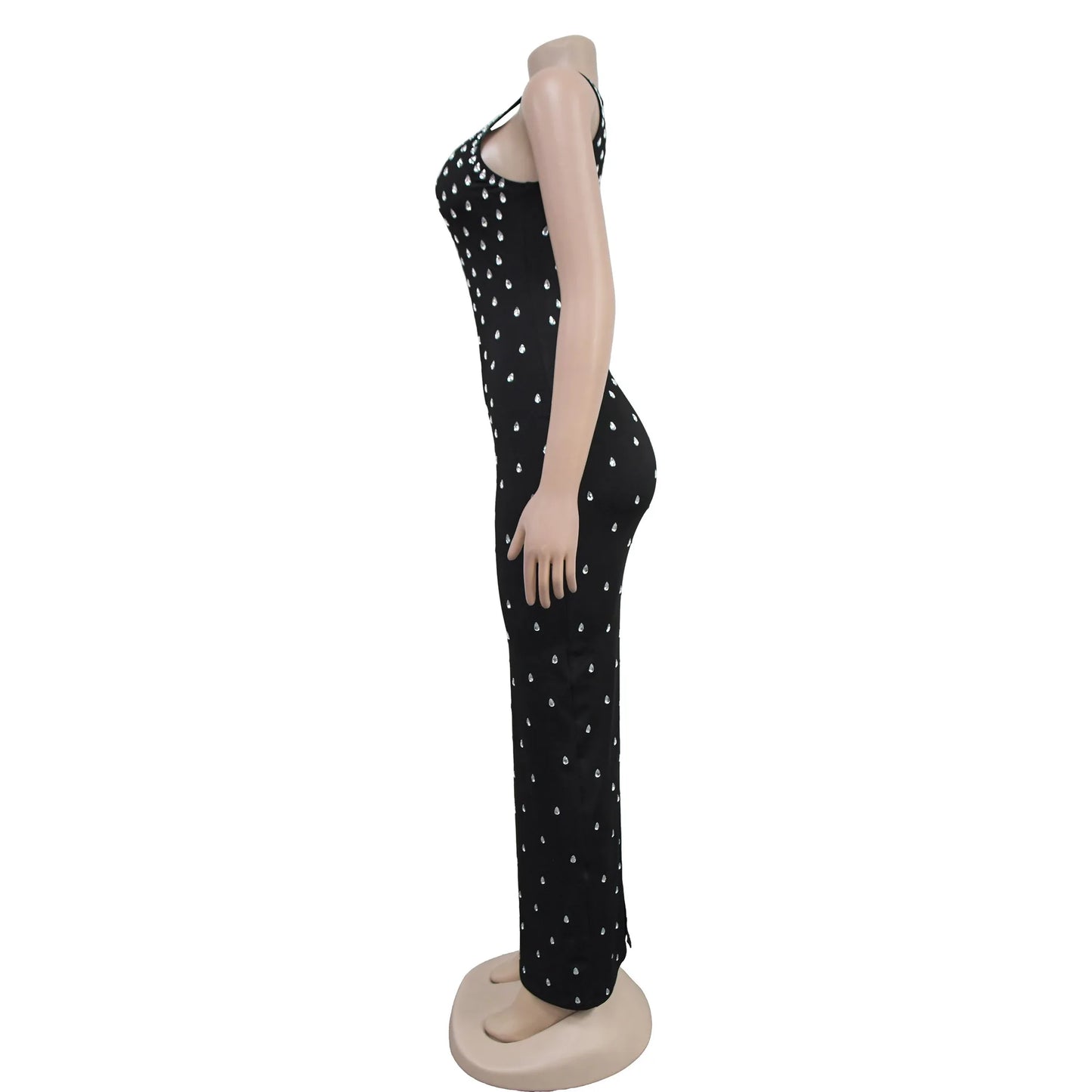 Sexy Rhinestones Long Maxi Party Dress