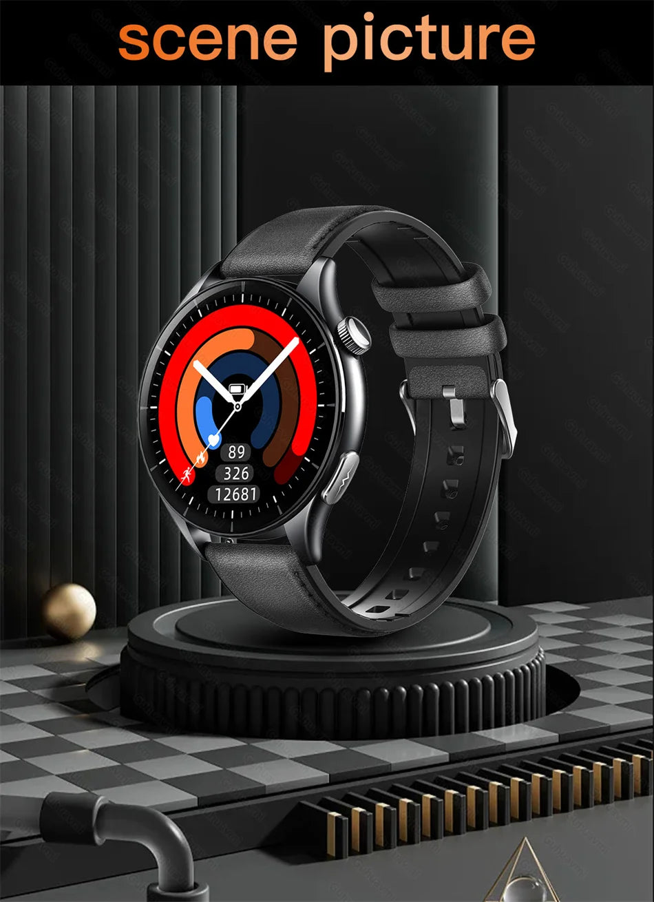 2025 Nieuw Smart Watch NFC ECG+PPG Bloedzuurstof Urinezuur Bloeddruk Saffier Smartwatch Heren - Compatibel met Samsung Galaxy, Xiaomi en Huawei IOS