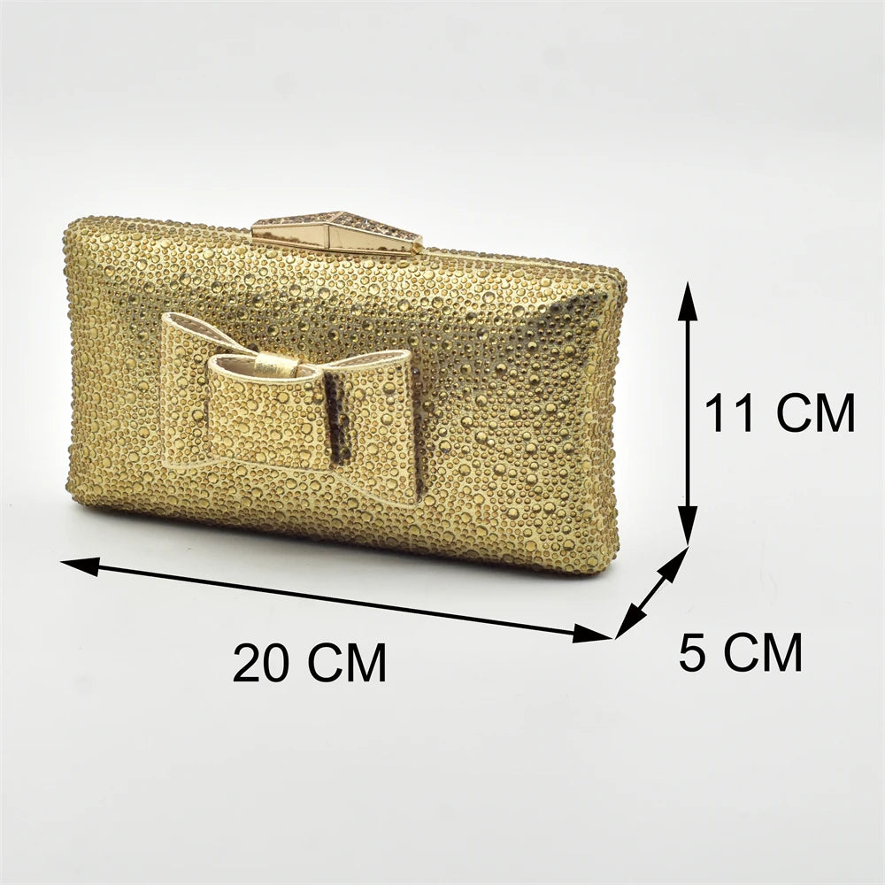 Italian Shoes with Matching Bag for Wedding Shoe and Bag Set for Nigeria Party Italy African Women Party Pumps with Rhinestone