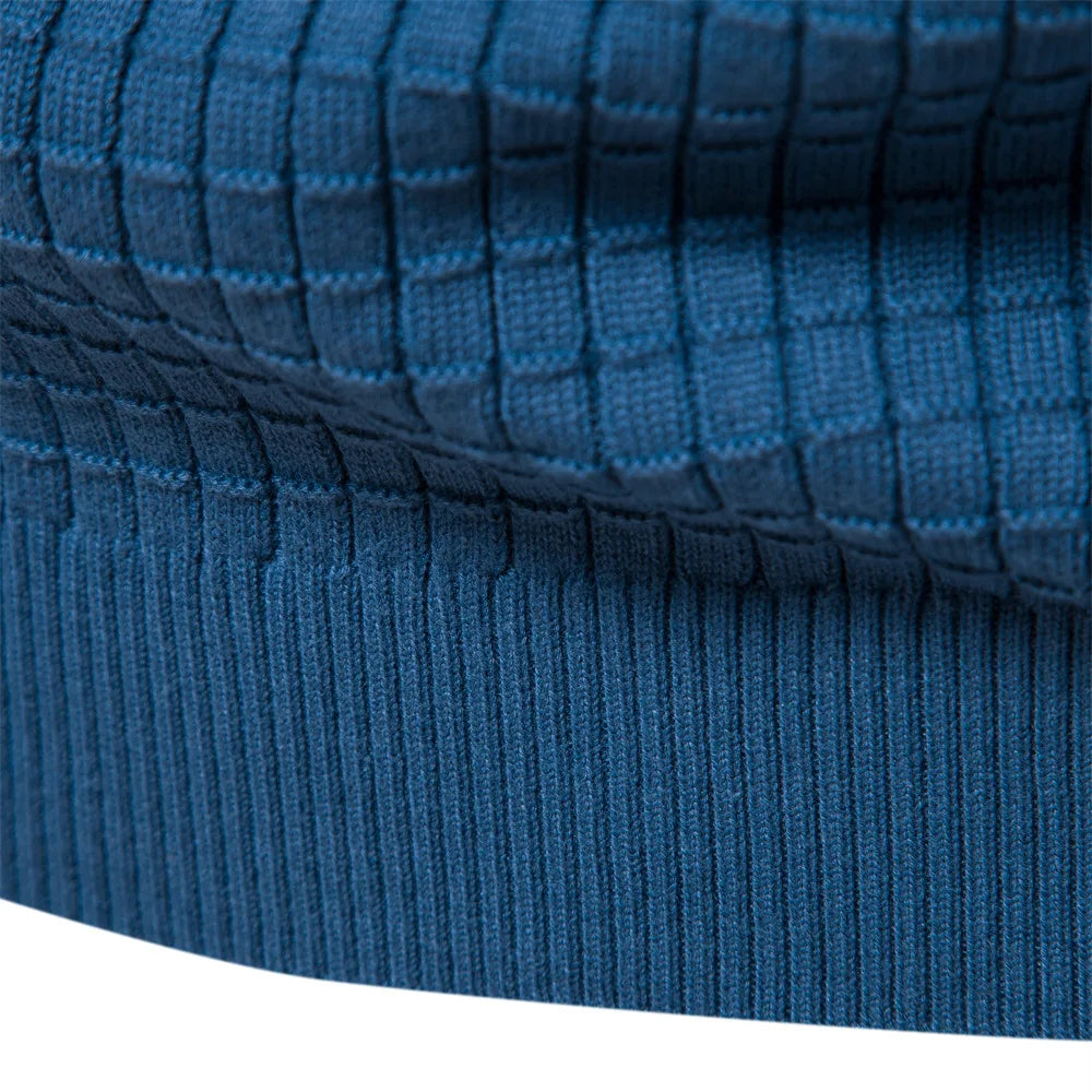 Men's 100% Cotton Sweaters Solid Colour O-neck High Quality Mesh Pullovers Male Winter Autumn Basic Sweaters