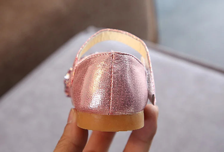 Spring New Children Shoes Girls Princess Shoes Glitter Children Baby Dance Shoes Casual Toddler Girl Sandals Crystal Shoes Party
