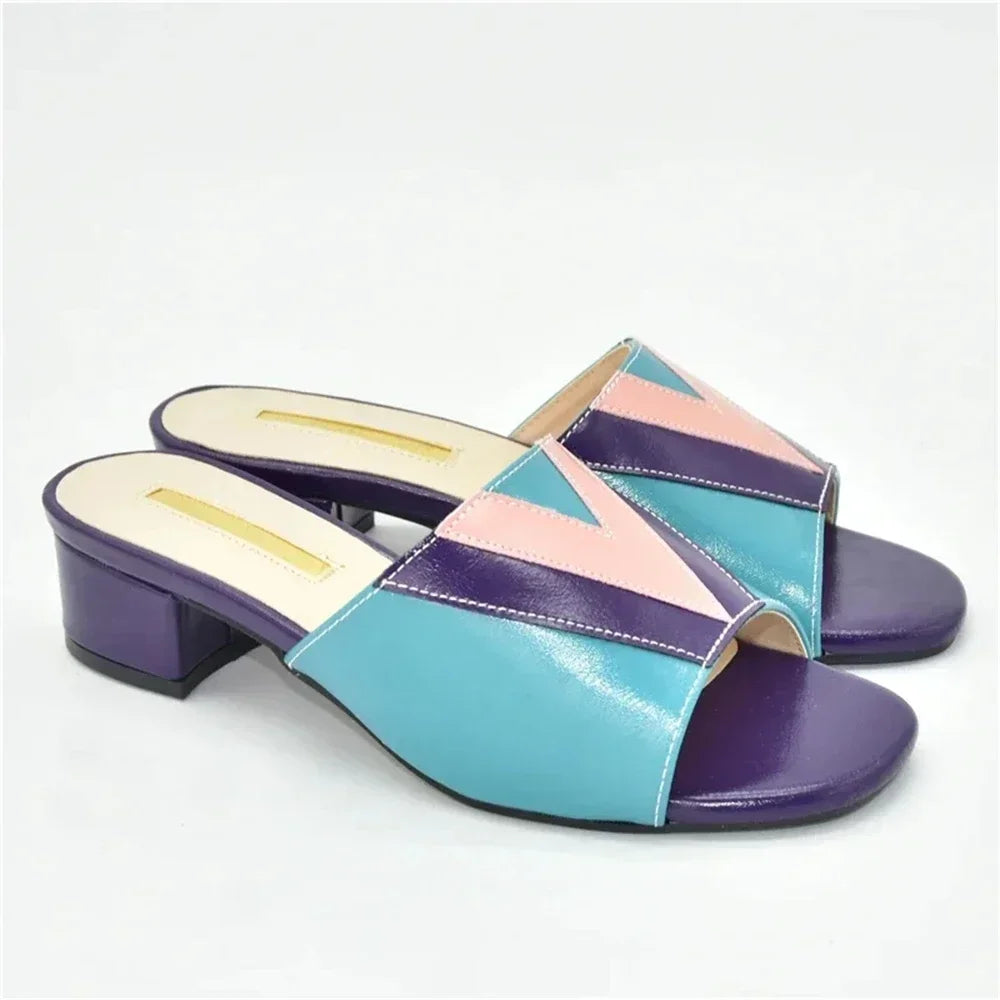 Elegant Women Shoes for Party Wedding Open Toe Pumps Ladies Dress Shoes Decorated with Rhinestone Floral Print African Pumps