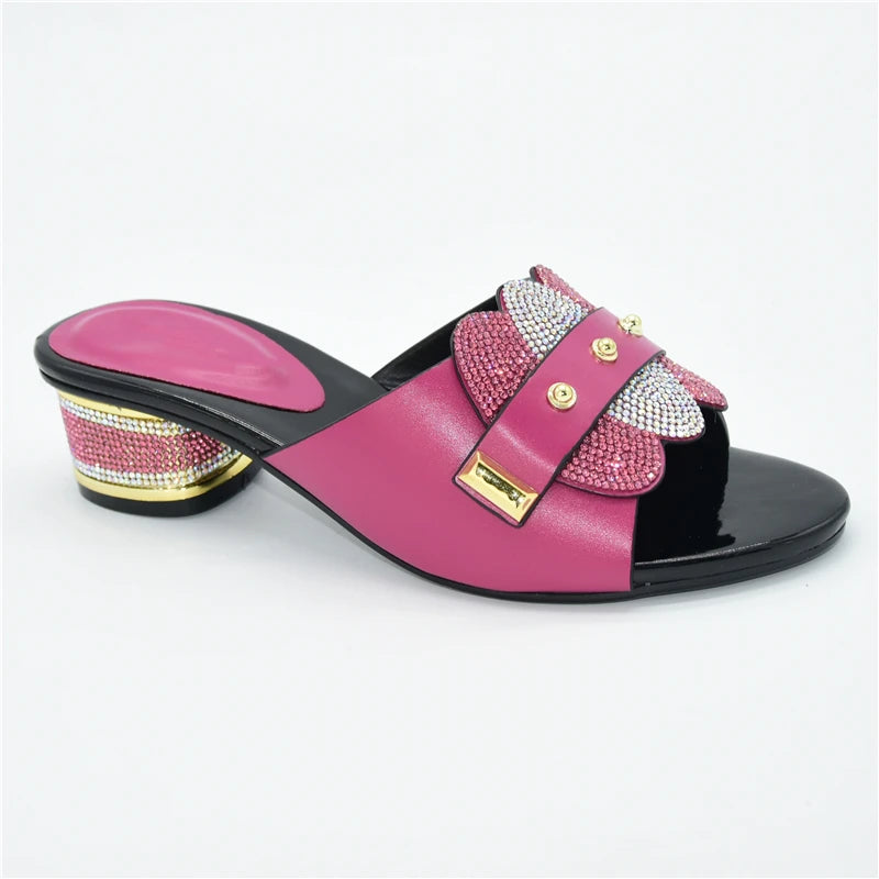 African Women Wedding Slippers Party Shoes With Sexy High Heels for Ladies Summer High Quality Fashion