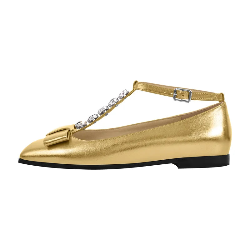Woman Rose Red Elegent Slip On Flats Fashion Daily Elegant Crystal Flat Shoes