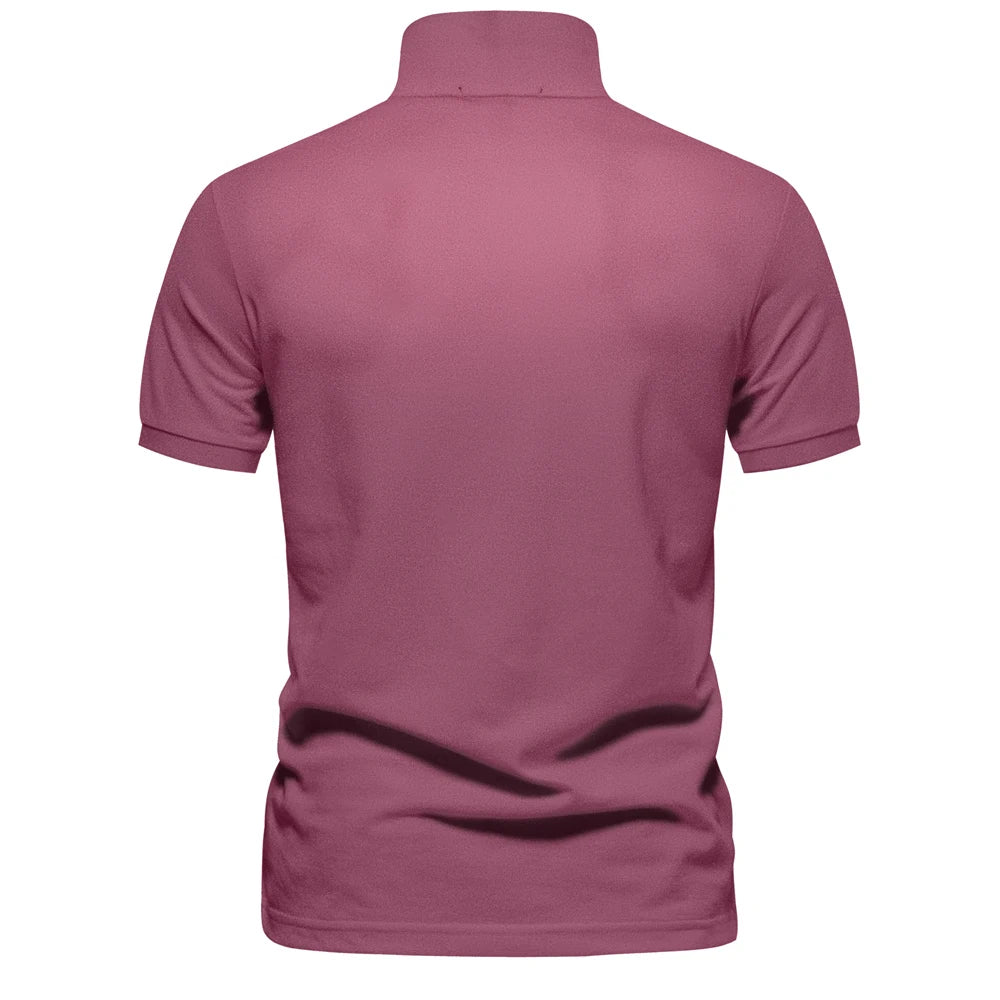 Men's Polo Shirts Cotton Polo Shirts for Men Short Sleeve High Quality Solid Polo Men New Summer Clothing