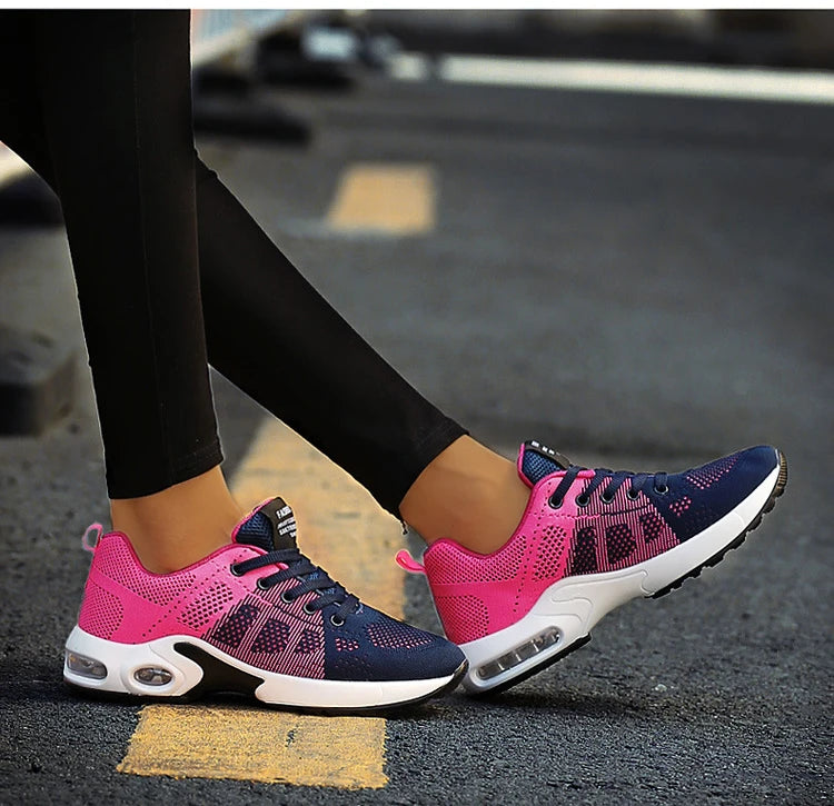 Fashion Women Sneakers Lace Up Women's Sneakers Plus Size Platform Shoes Soft Breathable Zapatillas Mujer Female Footwear