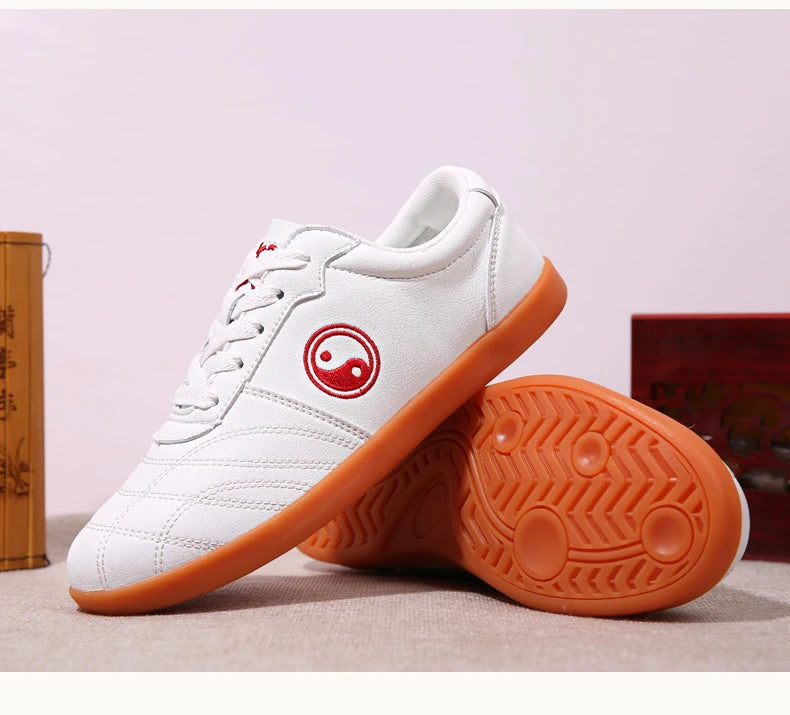 Women’s Genuine Leather Tai Chi Shoes – Breathable Cowhide Sole Martial Arts Training Shoes for Tai Chi, Qigong & Kung Fu