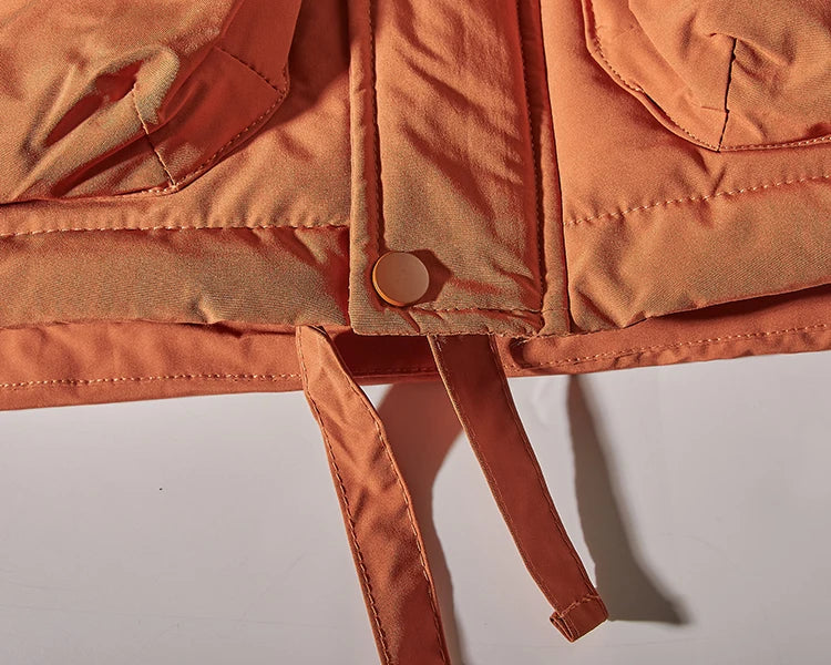 Herfst en winter Nieuw Japans retro katoenen gewatteerd cargovest Herenmode Verdikt casual multi-pocket broodjasje