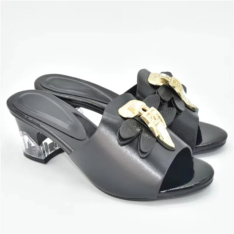 Ladies Bridal Wedding Nigeria Shoes with Rhinestones Italian High Heels Wedding Slippers Italian Women Party Pumps