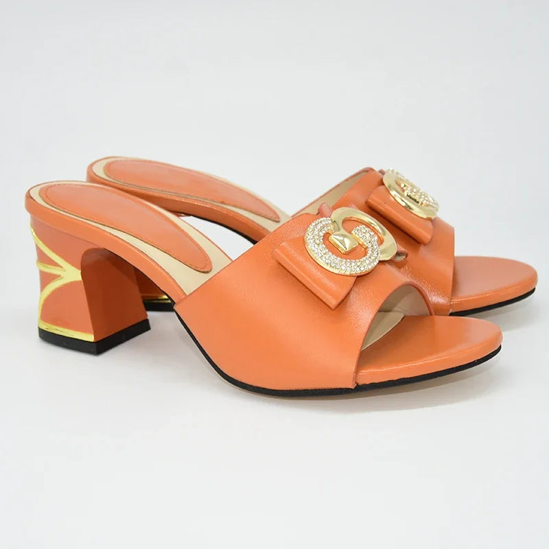 Designer Shoes Women Luxury 2025 Elegant Crystal Women Shoes Italian Women Wedding with Rhinestone Nigerian Party Wedding Pumps