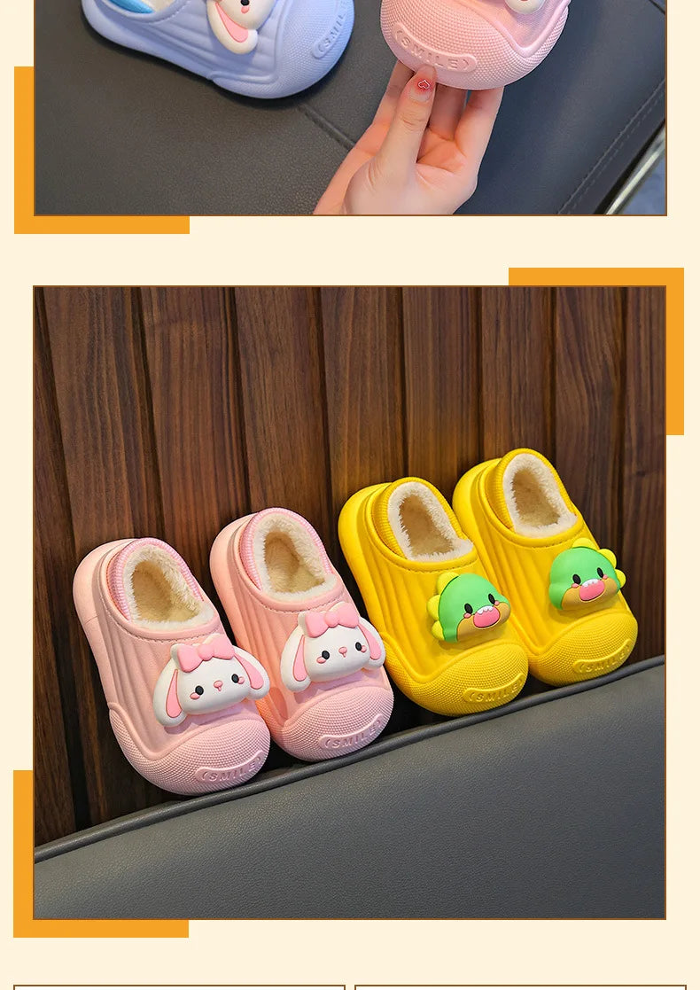 Children’s Baby Cotton Shoes Winter Warm Cartoon Sheep Non-Slip Shoes Kids Soft Sole Girls' Indoor Slippers
