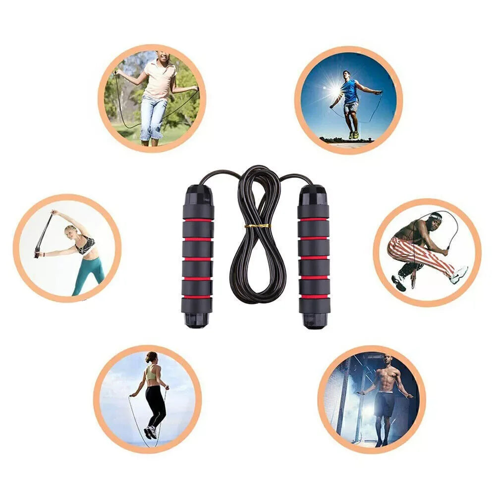 2.8/3m Jump Rope For Aerobic Sports - Jump CrossFit Portable Fitness Equipment With Fast Steel Wire For Women & Men Weight Loss