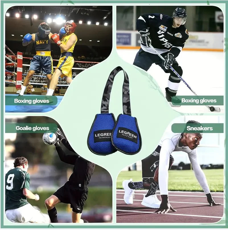 Boxing Glove Deodorizer Bags – Bamboo Charcoal Odour Absorbing Inserts with Portable Glove Maintenance Storage Set