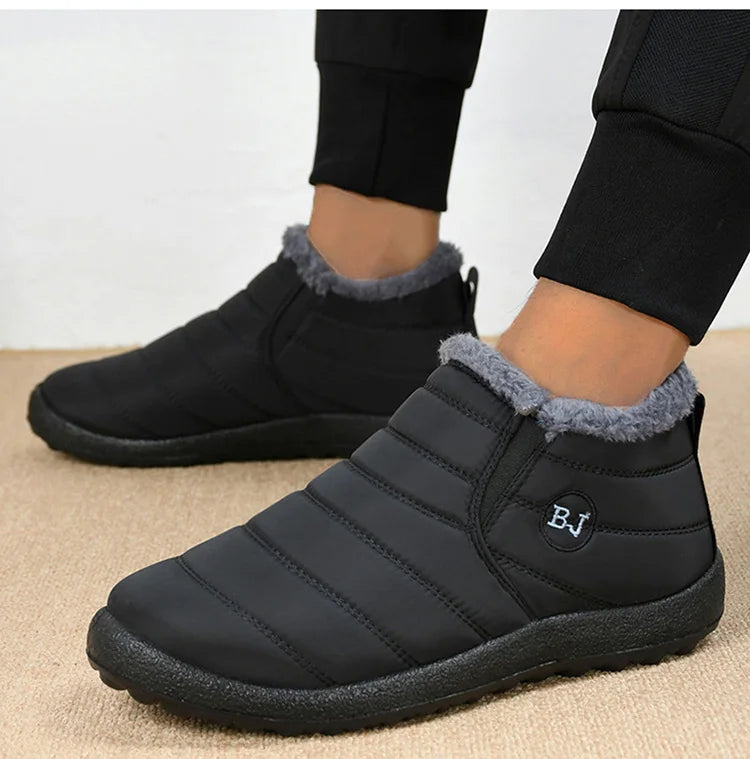 Unisex Snow Warm Boots  Slip-On Winter Shoes Fashion Shoes Waterproof Ankle Work Boots For Men & Women