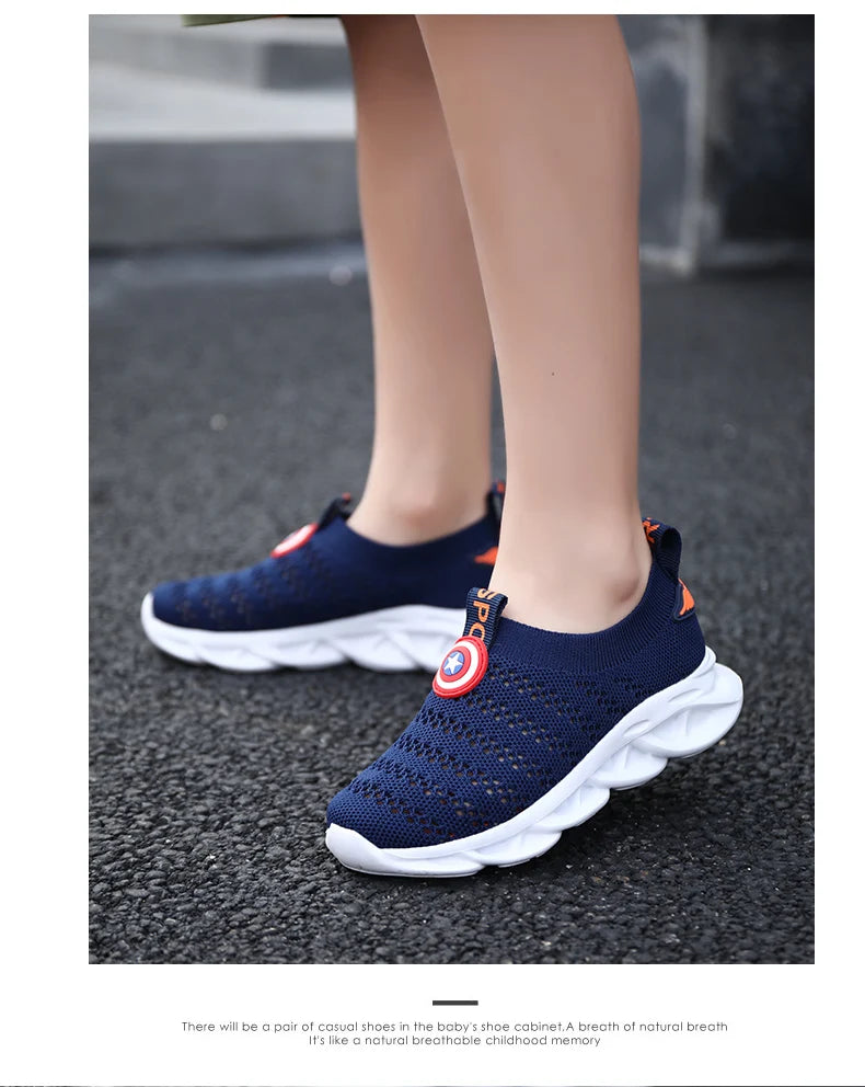 Unisex Summer Children Shoes Sport Sneakers Breathable Casual Shoes Mesh Net Cloth Kids' Sports Flat Sneakers