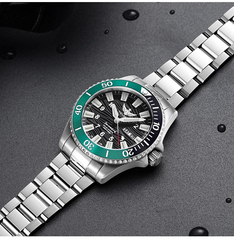 Yelang V1217 42mm Japan Eco-Drive Solar Watch Men's Watch 300M Diver Watch  30ATM Professional Waterproof  Sapphire Luminous