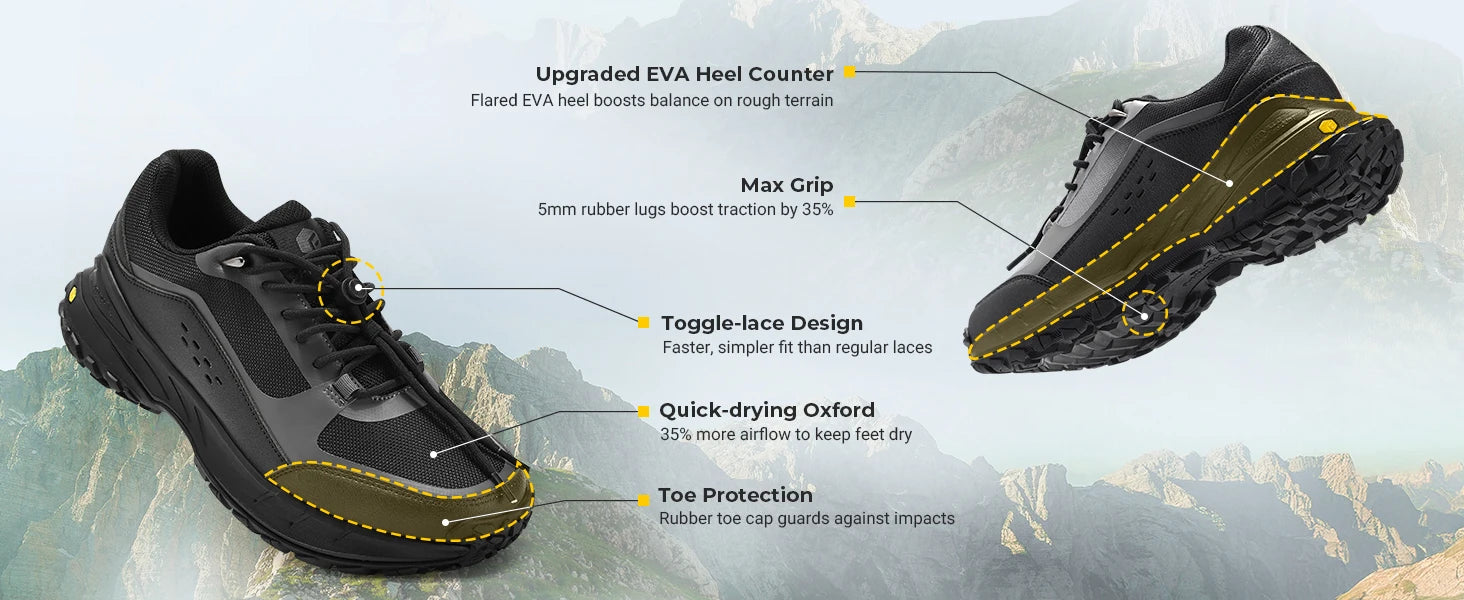 Men's Extra Wide Walking Training Shoes Hiking Shoes Lightweight Casual Non-Slip Sports Shoes For Mountaineering