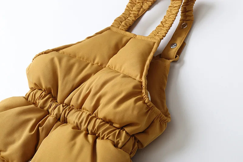 NIEUWE winterskikledingset voor kinderen, 2 stuks, jongens, dikke bontvoering, capuchonjassen + overalls, meisjes, warm sneeuwpak, 2-5 jaar, unisex