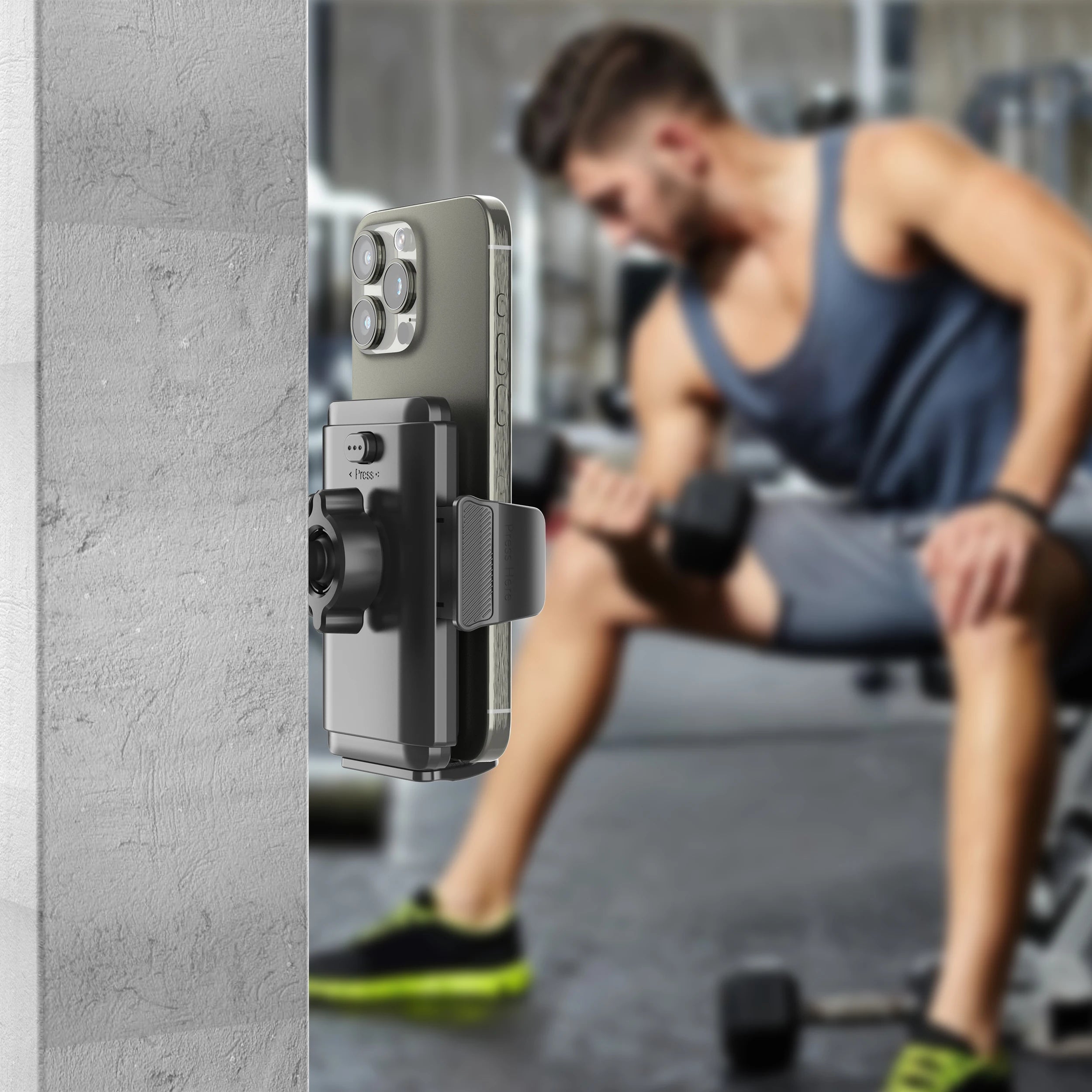 Wall Mount Phone Holder for Truck/Car/Boat/Wall/Desk,Compatible All Smartphone with 3.5~7.5 inch,360 Degree Free Rotation