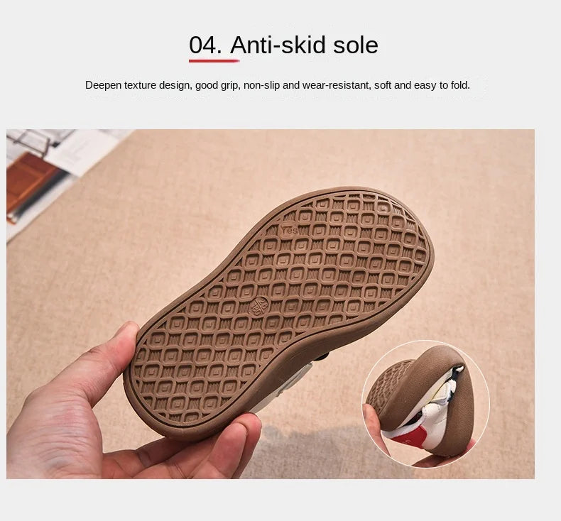 Cartoon Children's Casual Shoes Cute Minnie Girls Sneakers Fashion Mickey Boys Sport Shoes Anti-Slip Soft Sole Kids Board Shoes