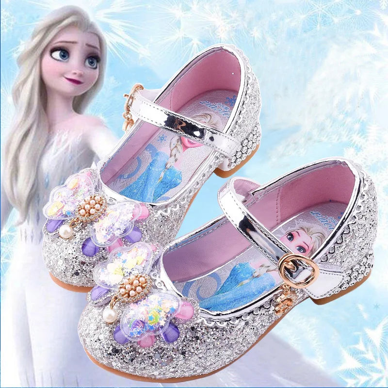 Kindermodeschoenen Meisjessandalen Frozen 2 Elsa Prinsessenschoenen Kleine Meisjes Kristallen Schoenen Kinderen Hoge Hakken Catwalk Showschoenen