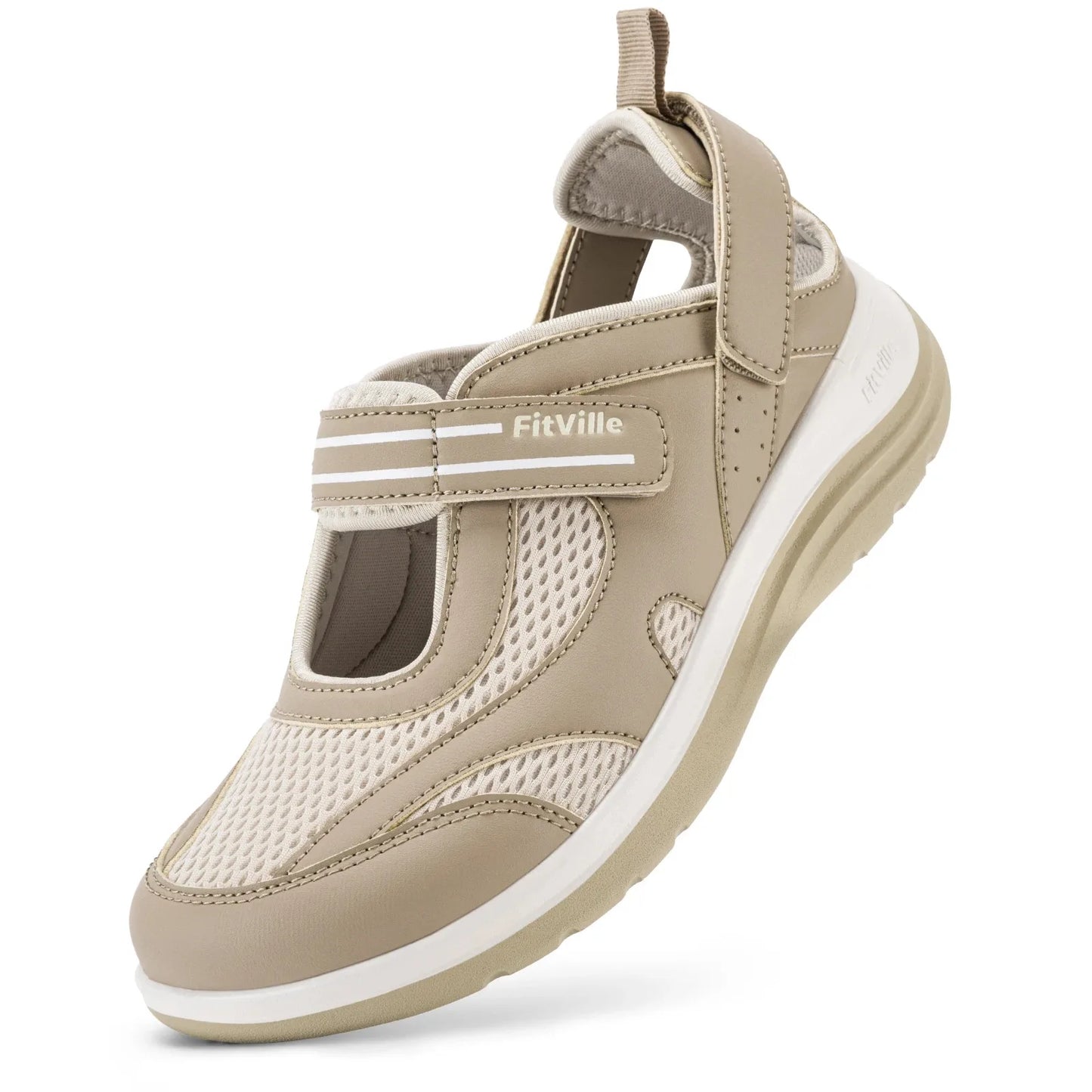 Women's Mary Jane Casual Shoes Sandals Widened Toe For Swollen Feet Lightweight Breathable Outdoor Elderly Shoe Sandals
