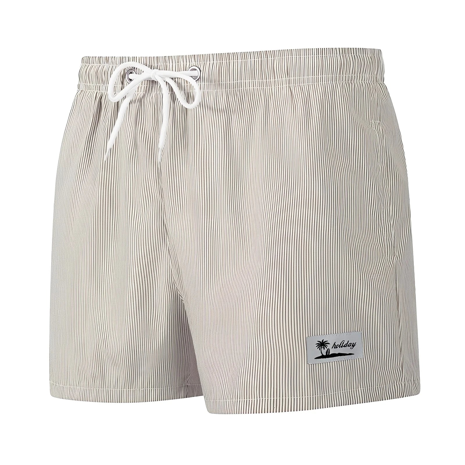 Men’s Quick-Dry Striped Swim Shorts – Beach Board Shorts with Mesh Liner & Pockets for Summer Swimwear
