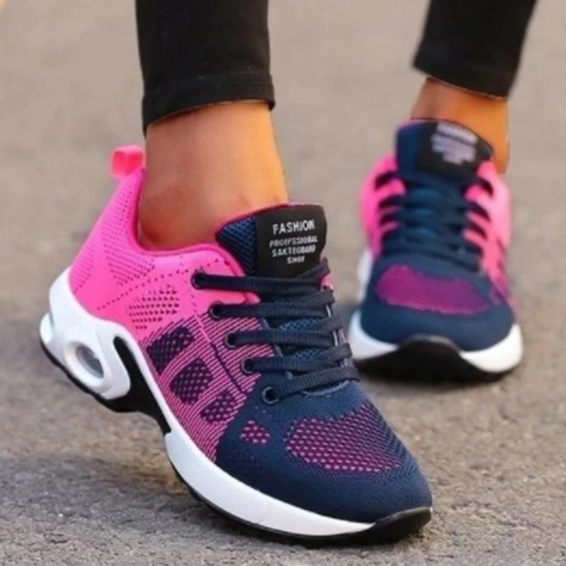 Fashion Women Sneakers Lace Up Women's Sneakers Plus Size Platform Shoes Soft Breathable Zapatillas Mujer Female Footwear