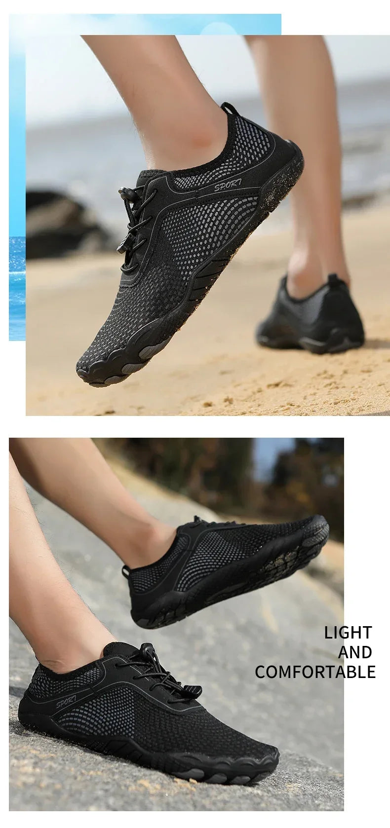 Unisex Barefoot Water Shoes – Quick-Dry Aqua Sneakers for Gym, Running, Beach & Outdoor Sports for Men & Women