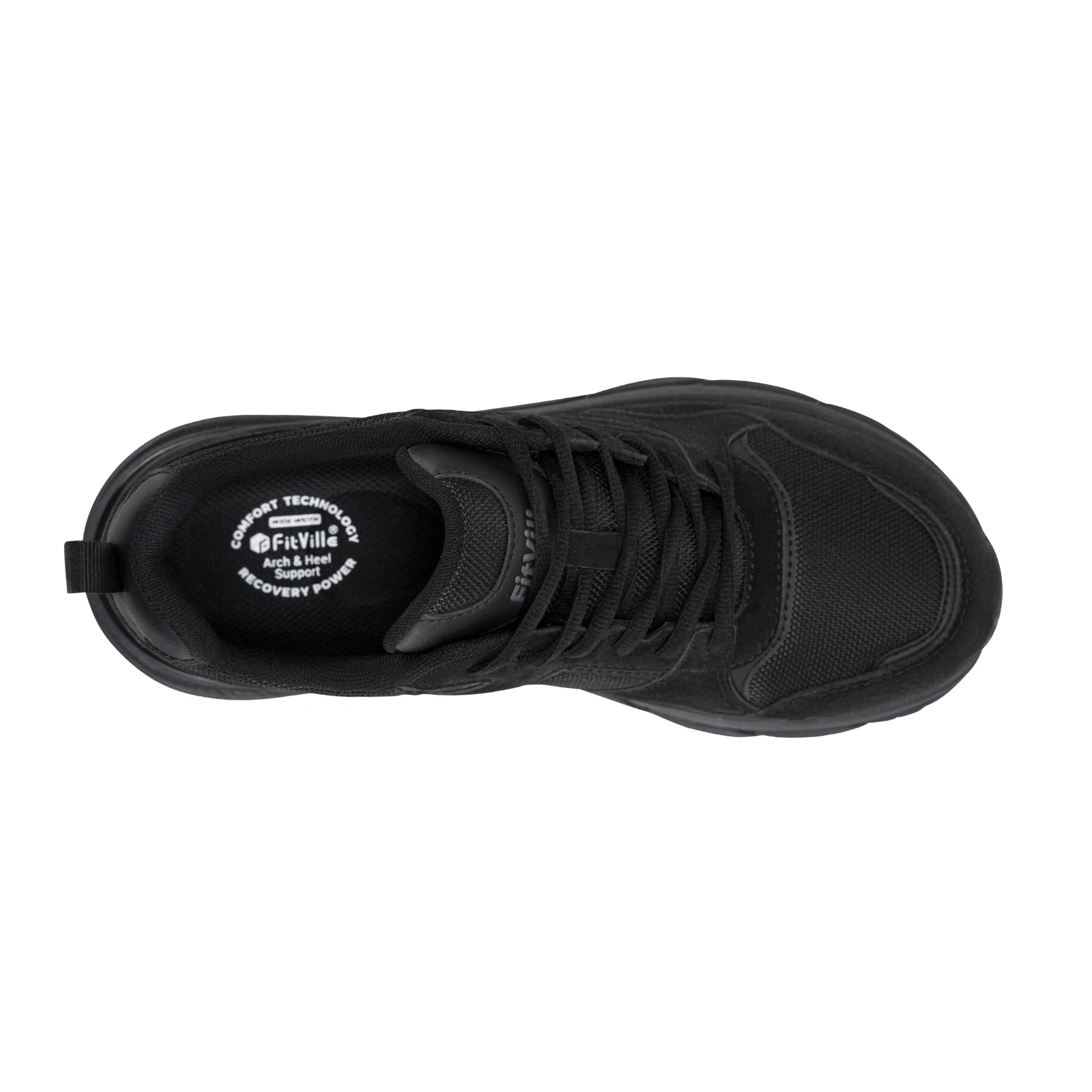 FitVille Men’s 4E Wide Running Shoes – Arch Support Sneakers for Flat Feet, Heel Pain & Plantar Fasciitis Relief