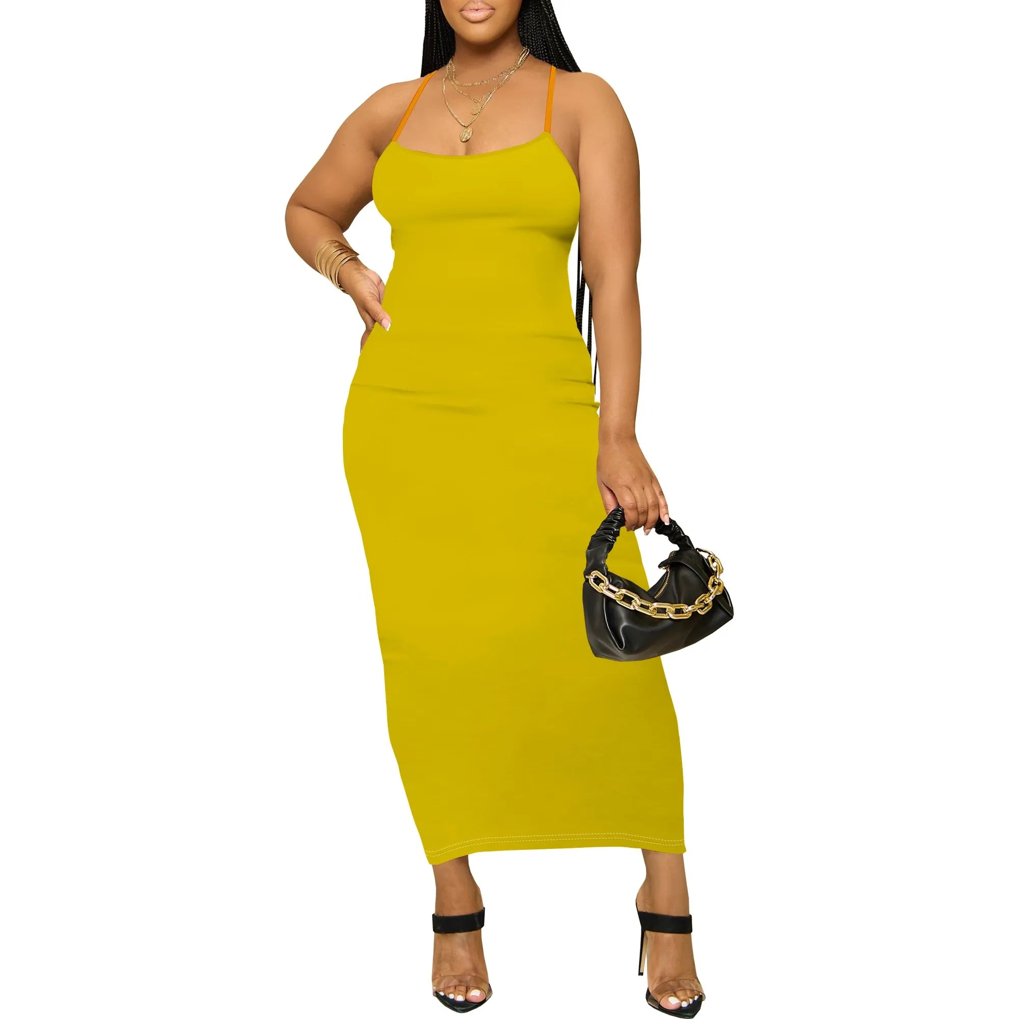 Floral Maxi Dress Sleeveless Spaghetti Strap Beach Sundress Summer Casual Long Dress