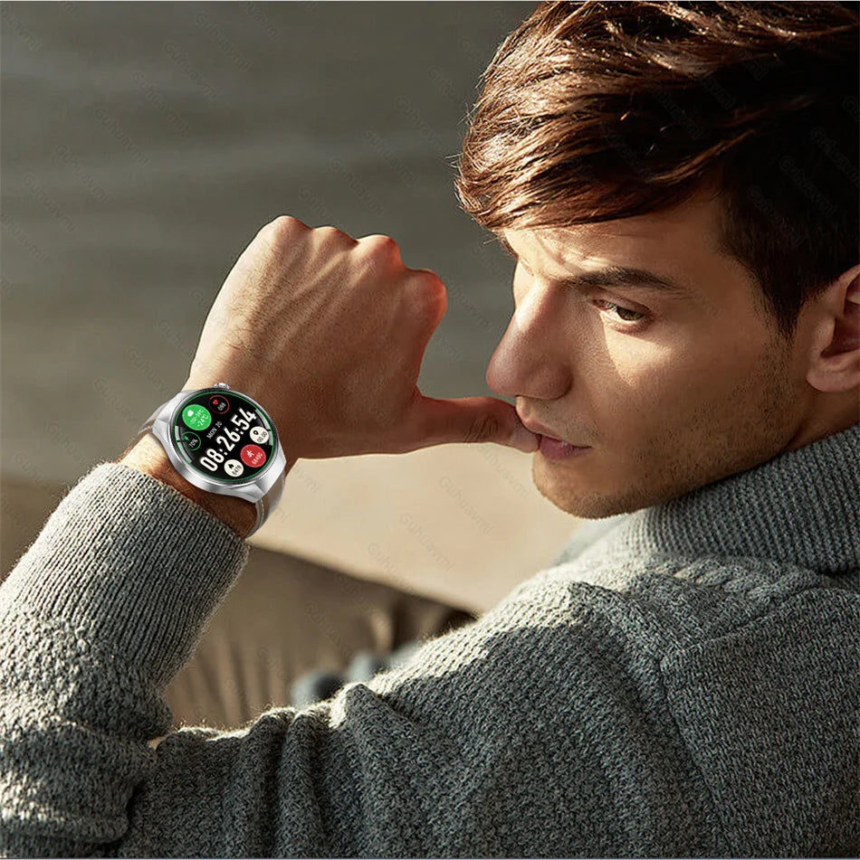 2025 True AMOLED Smart Watch Full Touch Screen 466*466 HD Health Tracker Voice Call Smartwatch For Men & Women - Compatible with Xiaomi & Huawei IOS