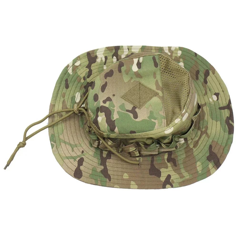 New Tactical Boonie Hat Cap Outdoor Sports Fishing Hiking Hat Hunting Hiking Camping Camo Sunproof Hats Mens Headwear