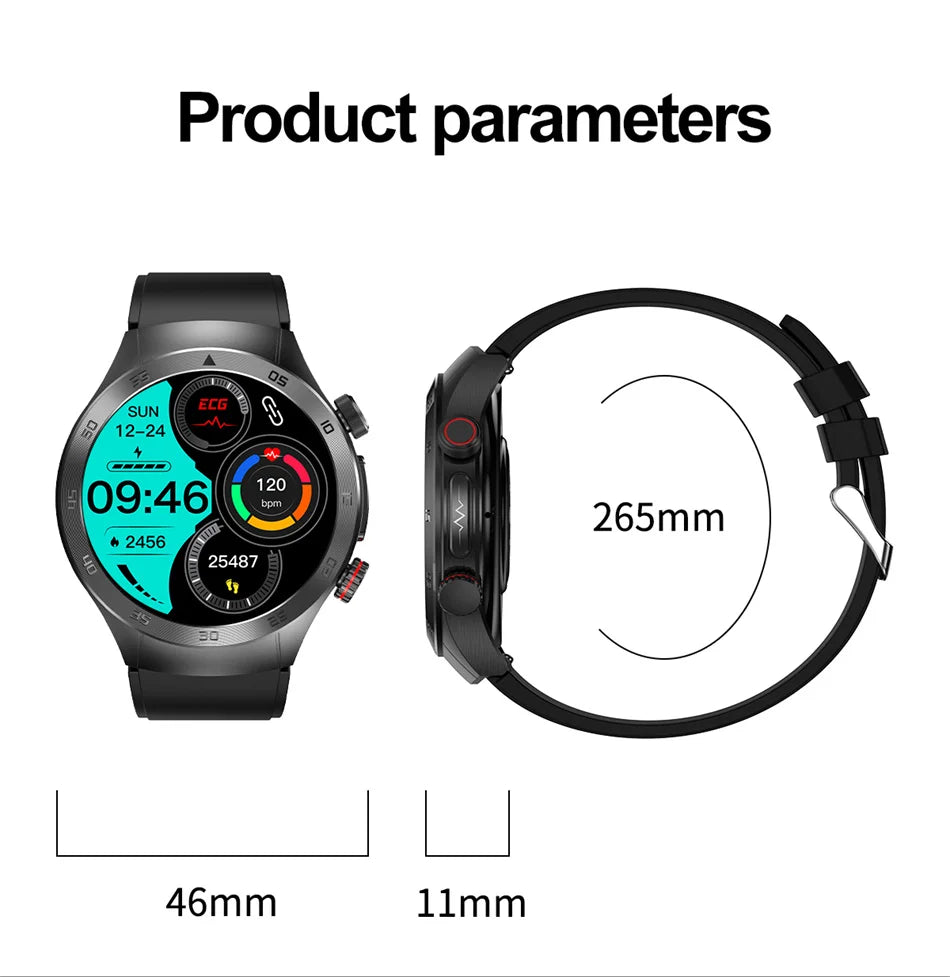 2025 New Smart Watch ECG+PPG Laser Treatment Blood Lipid Heart Rate Blood Pressure Health Sport Smartwatch For Men - Compatible with Huawei & Xiaomi IOS