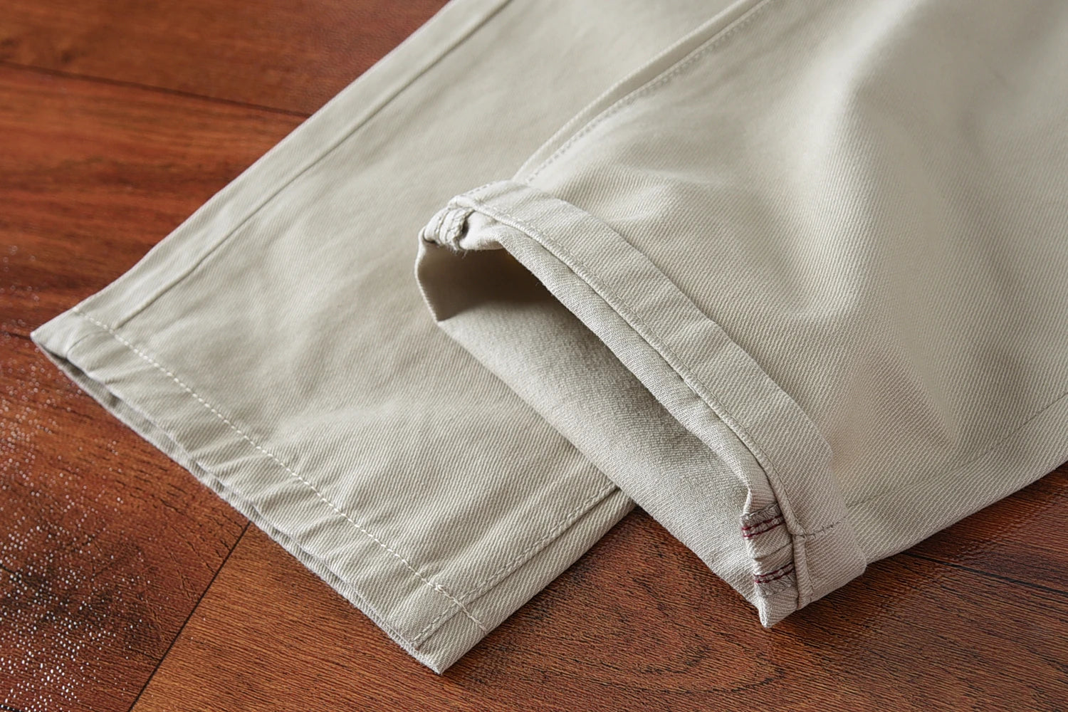 2024 Lente en herfst Nieuwe Amerikaanse retro zwaargewicht geweven keper casual broek Heren eenvoudige 100% katoenen gewassen rechte broek