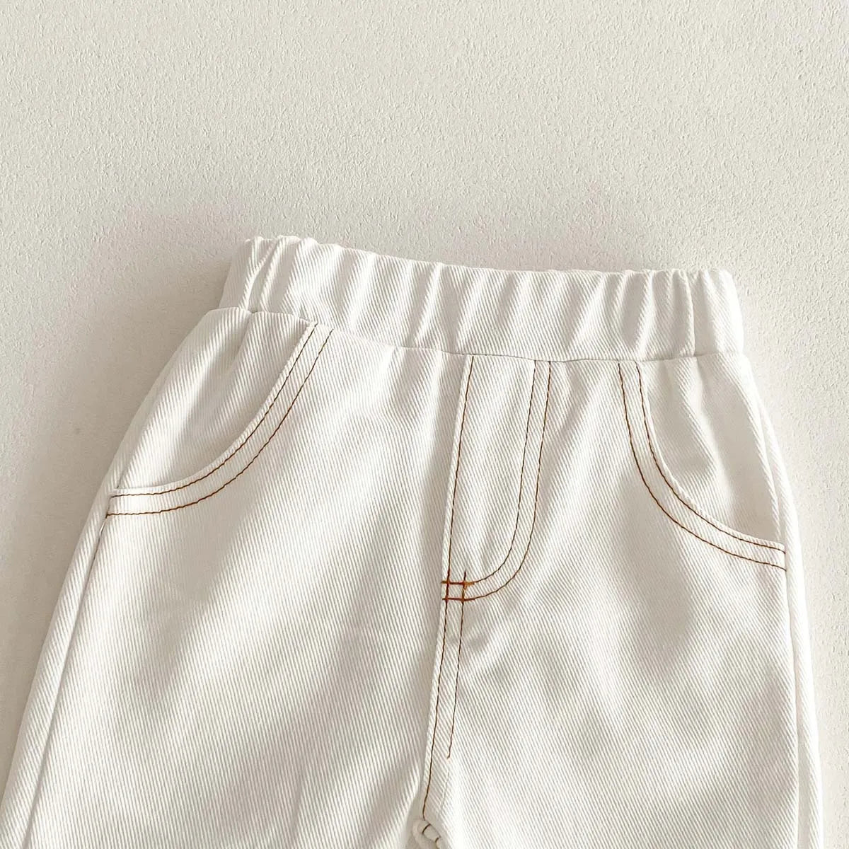 Kid's Trousers Base Colour Children Soft Denim Pants Boys Jeans Girls Solid Skinny Pants 1-6Y Unisex