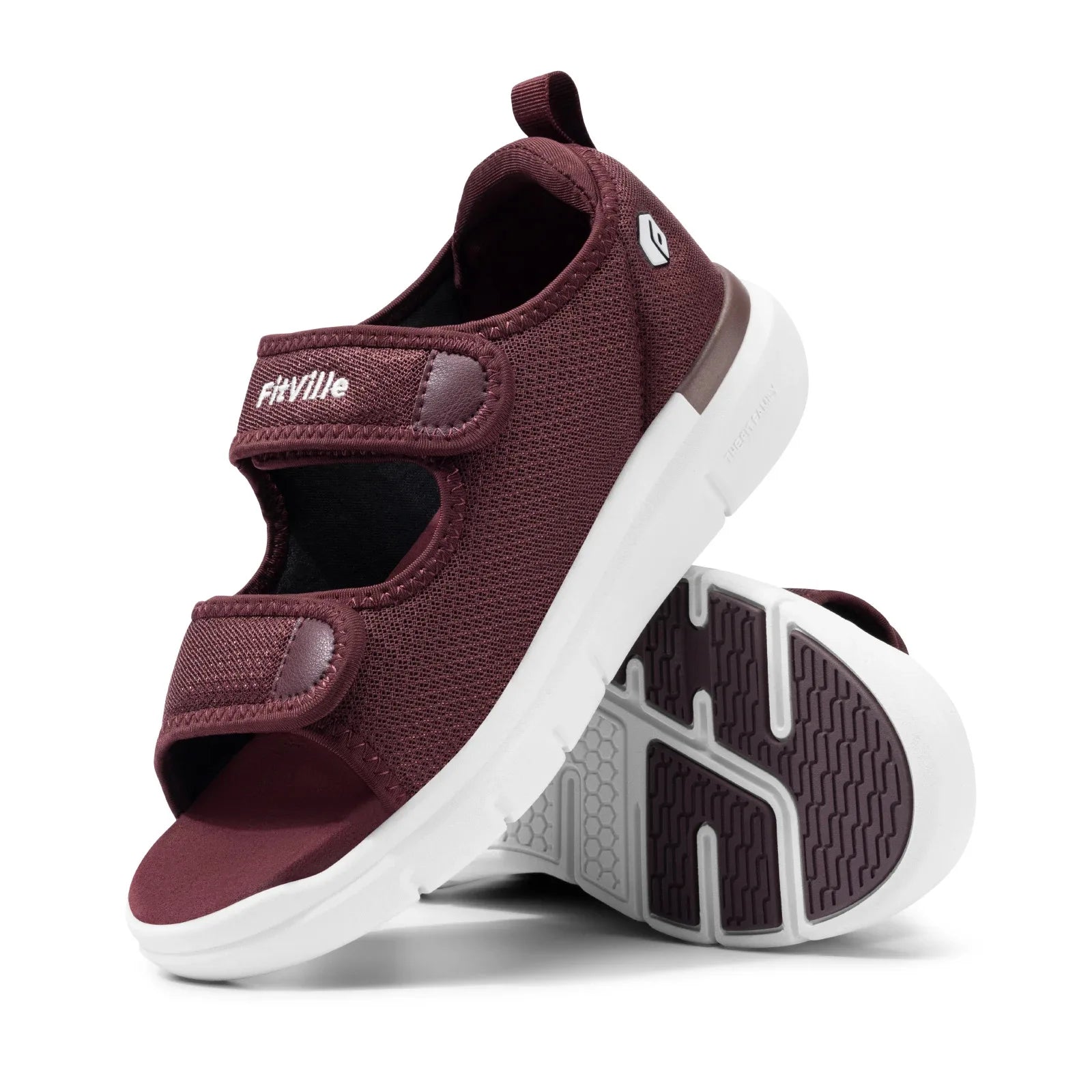 Women's Diabetic Wide Sandals With Arch Support Adjustable Straps Lightweight Casual Ladies Flat Shoes