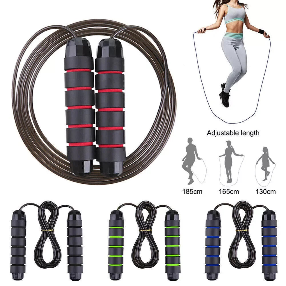 2.8/3m Jump Rope For Aerobic Sports - Jump CrossFit Portable Fitness Equipment With Fast Steel Wire For Women & Men Weight Loss