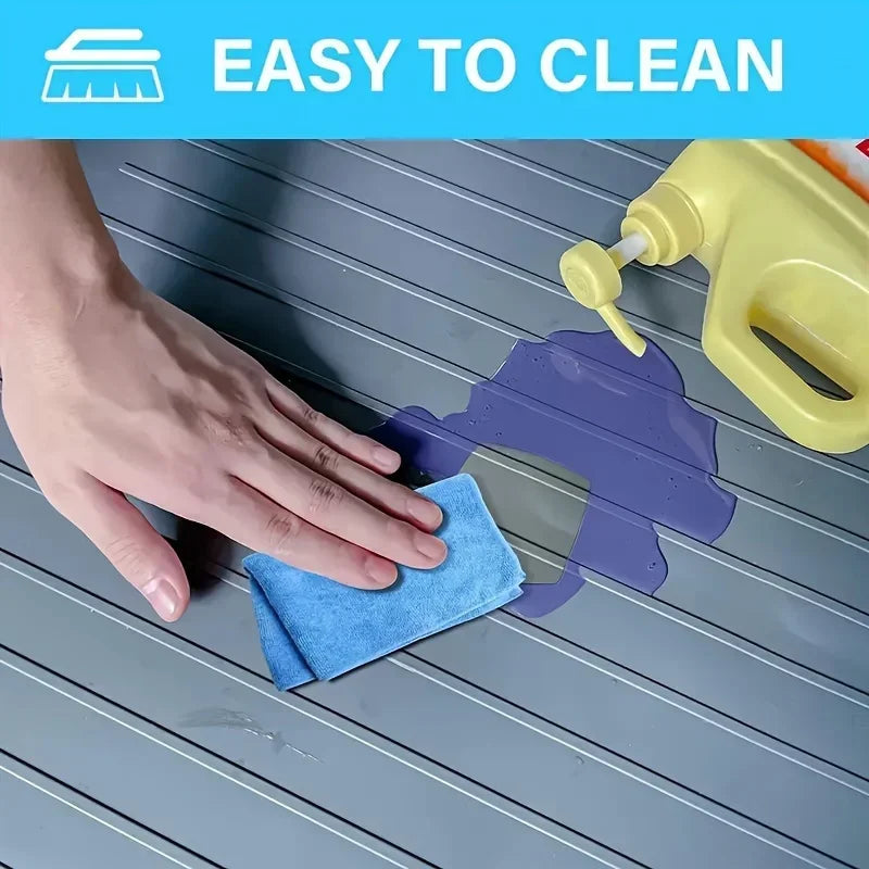 Durable  Under-Sink Mat - Waterproof Drip Tray Liner For Kitchen & Bathroom Cabinets, Easy-Clean Storage Solution
