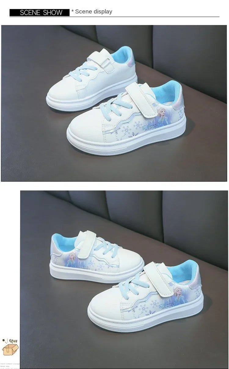 Disney Kids Girls Shoes fashion Children Sneakers Girls Elsa Frozen Princess Casual Sport Shoes Student Shoes Teen Shoes