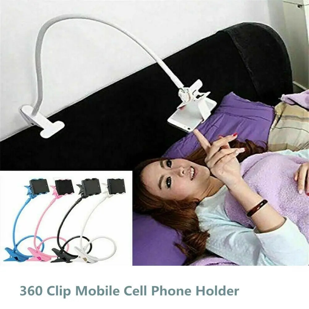Universal Adjustable Flexible 360 Clip Portable Bracket Mount Stands Phone Holder Bed Desk Holder